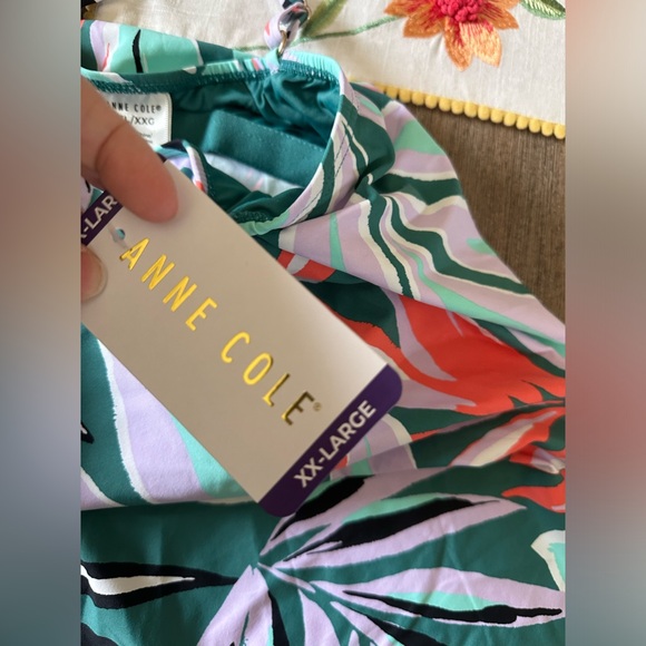 Anne Cole Women's Easy Triangle Tankini Swim Top - Picture 3 of 7